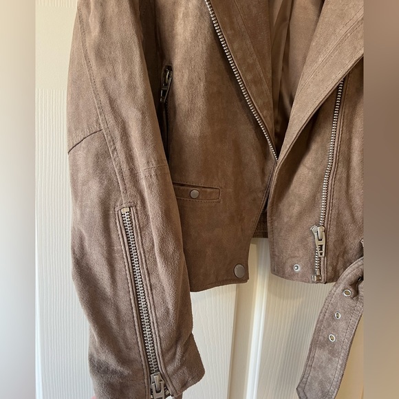 Blank NYC Moto Jacket French Taupe Size Medium - Picture 7 of 10